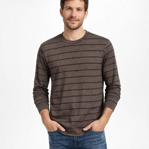 Target Brown & Black Striped Long Sleeve Tee – Casual Everyday Essential